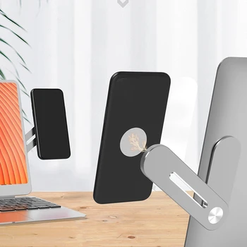 

Portable Laptop Stand Live Stream Mount Holder Home Office Ergonomic Magnetic Suction Mini Lightweight Notebook Stand