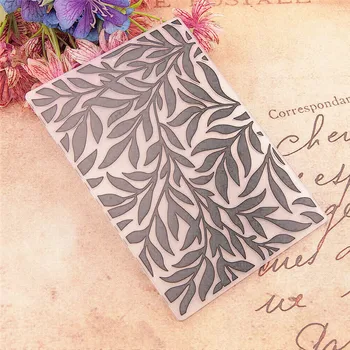 

10.5x14.8cm Black leaf Embossing folders Plastic bump Scrapbooking DIY Template Fondant indentation Cake Photo Album Card Makin