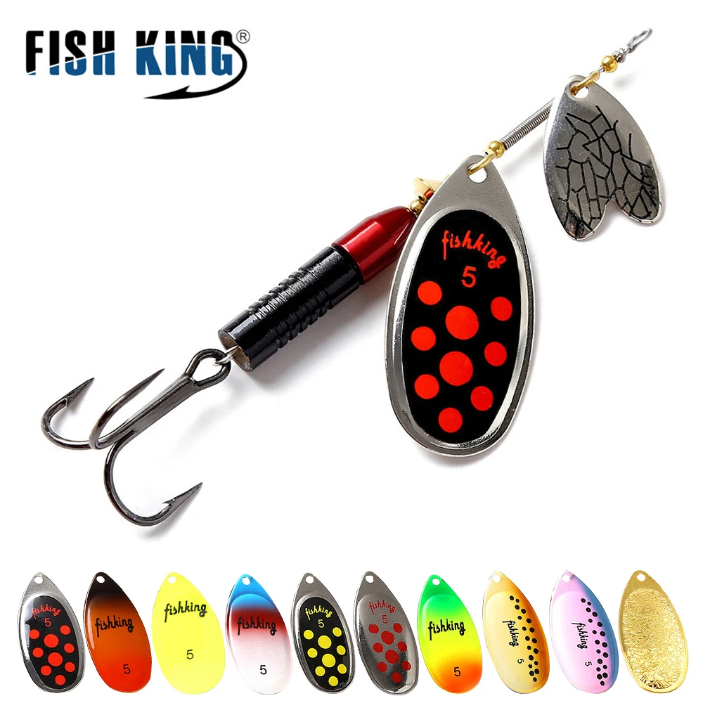 

FISH KING 12cm/22G Long Cast Fake Fish Metal Lures Deep Running Spinners Fishing Lure Spinner Bait Pike Fishing Lure