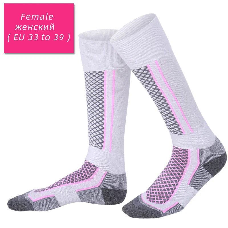 Новые теплые лыжные носки Для мужчин Для женщин зимних видов спорта на открытом воздухе Катание На сноубордах горнолыжные носки с узором из дышащего толстое полотенце хлопковые носки