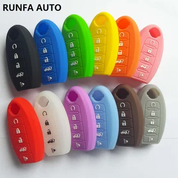 

5 Button Remote Key Shell FOB Silicone Cover For Nissan Pathfinder Maxima Altima Sedan X-TRAIL Almera Keyless