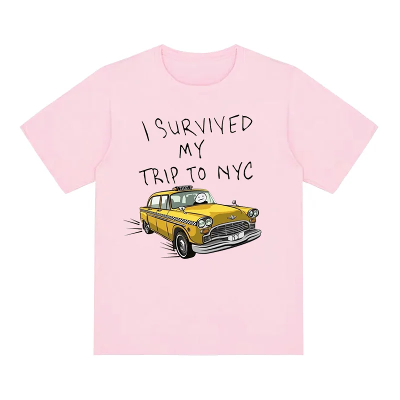 Pink TOPESKO Мстители 3 футболки для мужчин и женщин том Холланд тройники я пережила мою путешествие в NYC Хлопок повседневные Забавные футболки XS-3XL - Цвет: Pink