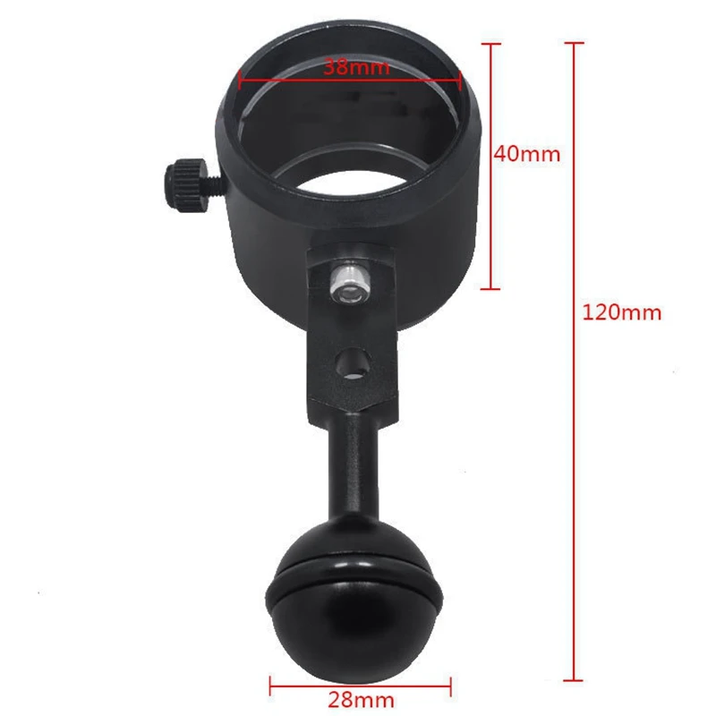 New Flashlight Torch Mount Universal Ball Joint Bracket Arm For Buoyancy Fill Light Lamp Holder Diving Torch Photography Lights