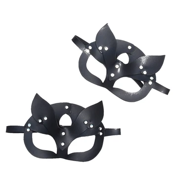

Party Masks Mysterious PU Leather Cat Mask for Adult Masquerade and Halloween Cosplay Accessories