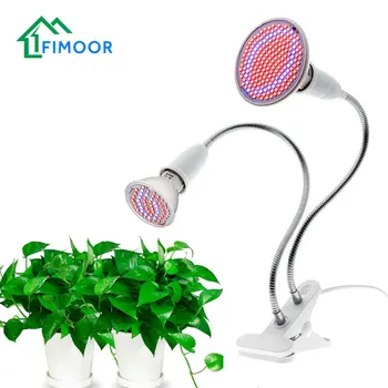 

FIMOOR LED Grow Light E27 Fitolampy Full Spectrum Phyto Lamp With Clip For Plant Seedlings Flower Fitolamp Box Tent Indoor