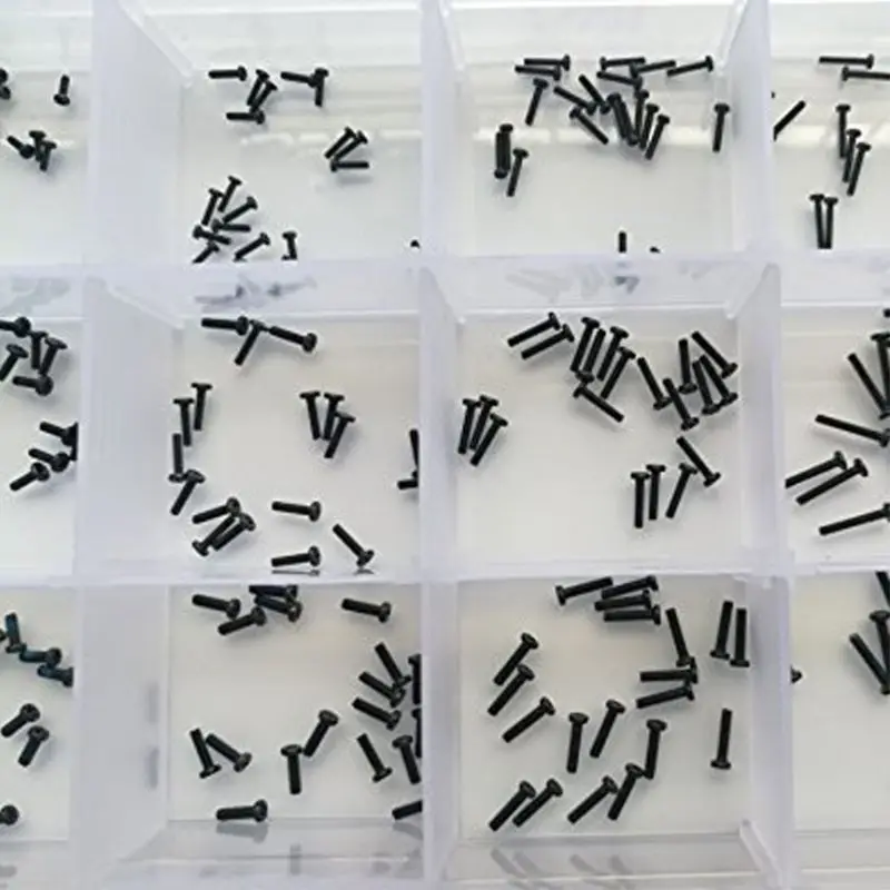 OOTDTY 450pcs Cross Screws M2/M2.5/M3 Carbon Steel Laptop Bolts Flat Head Repair Tools Dropshipping 63HF