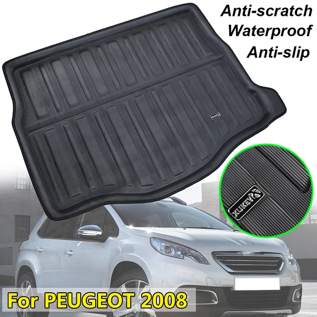 Tapis de coffre arrière de voiture personnalisé, accessoire intérieur en  cuir imperméable pour doublure de chargement de voiture, adapté à la  Peugeot 2008 2020 - AliExpress