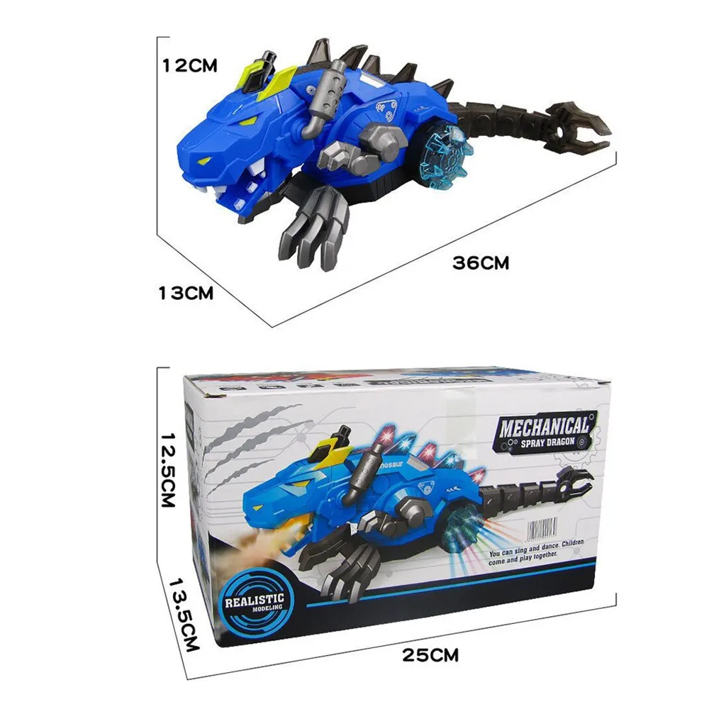 Электрические динозавры модель комплект Электрический интерактивный спрей динозавры игрушки RC ходьба динозавр танцы и музыка игрушки для детей
