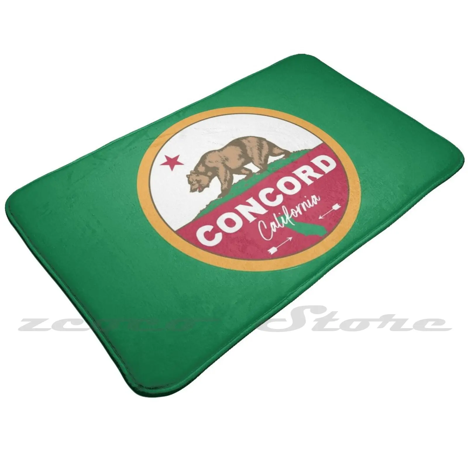 California Ca State Flag Badge Soft Mat Doorway Non-Slip Water Uptake Carpet Souvenirs Girl Guy | Дом и сад