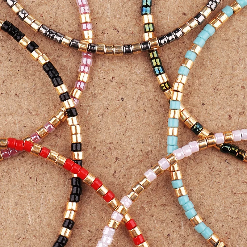 Bracelet Jewelry Natural MIYUKI Rice Beads Tibetan Stone Beads Stretch Bracelet For Men Women Yoga Chakra Crystal Bead Bracelets