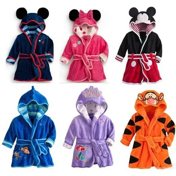 

2020 New Boys and Girls Oversized Bathrobe Children's Cartoon Bathrobe Multicolor Home Robe 2-7 Years Old