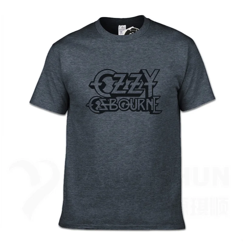 Dark gray 2 Новинка, Ozzy osborn, летние футболки, 16 цветов, мужские брендовые хип-хоп футболки с коротким рукавом, на заказ, с принтом Ozzy, панк-рок, футболки, Топ - Цвет: Dark gray 2