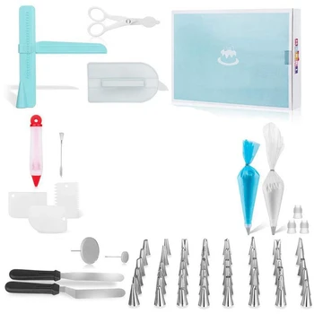 

Promotion! 164Pcs Diy Multi-Function Cake Decorating Kit Cake Turntable Set Pastry Tube Fondant Tool Cake Kitchen Dessert Tools
