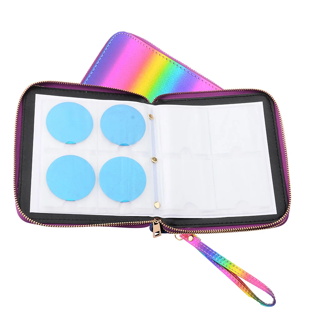 120 Slots Square&Rectangular Nail Stamping Plate Holder Empty Case Round Manicure Nail Art Plate Organizer