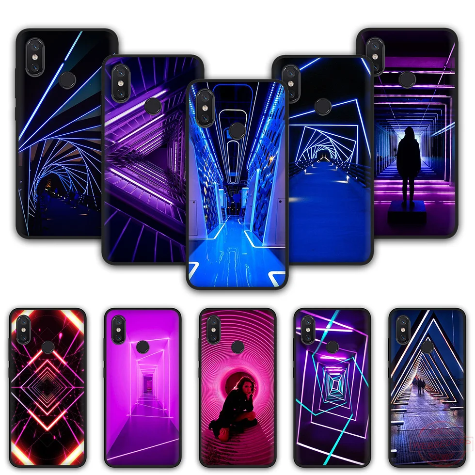 WEBBEDEPP Neon gate tunnel TPU Phone Case for Xiaomi Mi 6 8 A2 Lite A1 F1 9 MAX 3 SE |