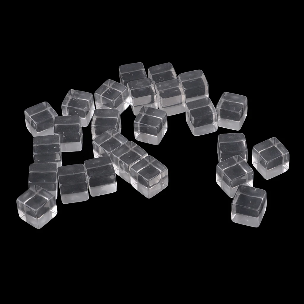 25 квадратных D6 игральные кости шестигранники прозрачная игральная кость из драгоценного камня TRPG для подземелья и Драконов