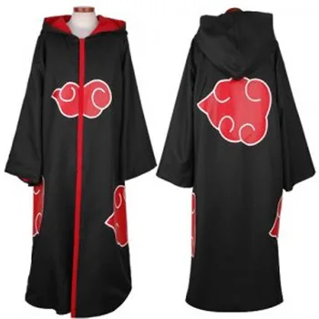 

Hot Sale Anime Naruto Akatsuki /Uchiha Itachi Cosplay Halloween Christmas Party Costume Cloak Cape