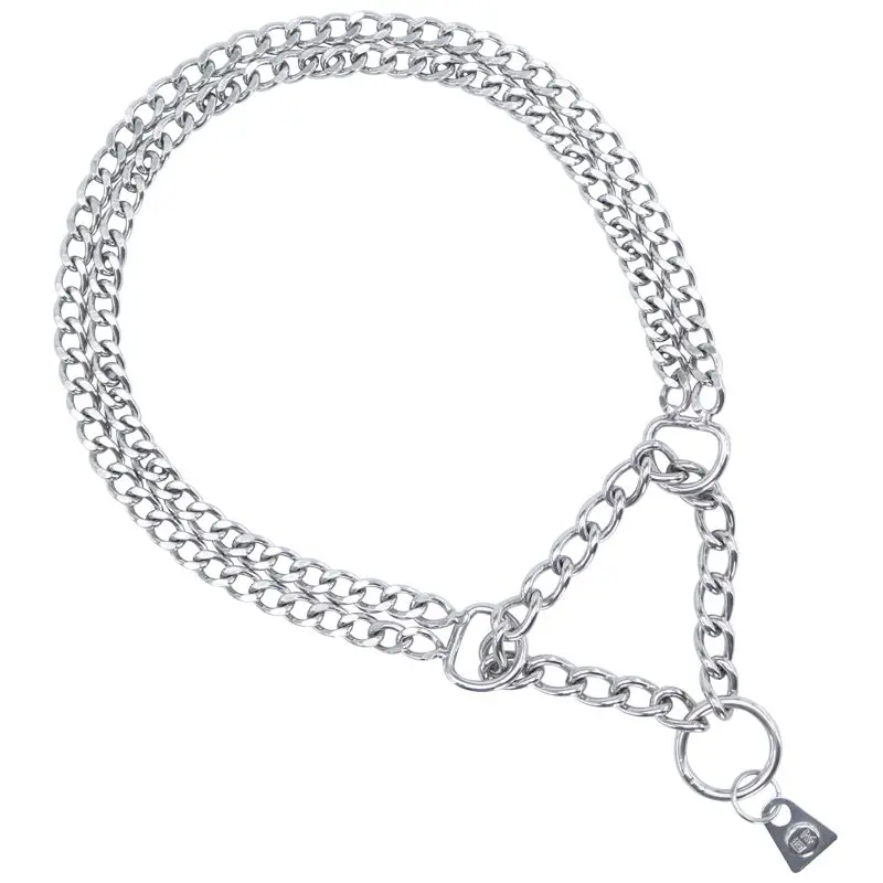 Stainless Steel Medium Large Dog Collar Chain German Shepherd Pet Leash French Bulldog Dog