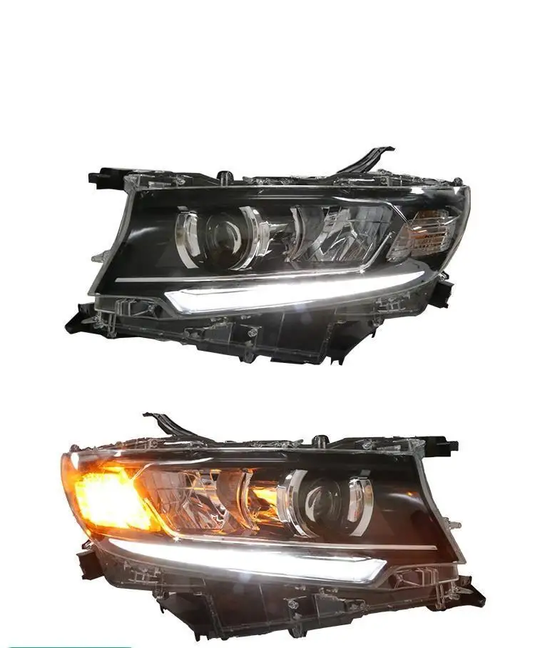 Сигнал поворота автомобиля Drl Automovil бег Luces Para Авто Светодиодные Автомобильные фары передние противотуманные фары 18 для Toyota Prado