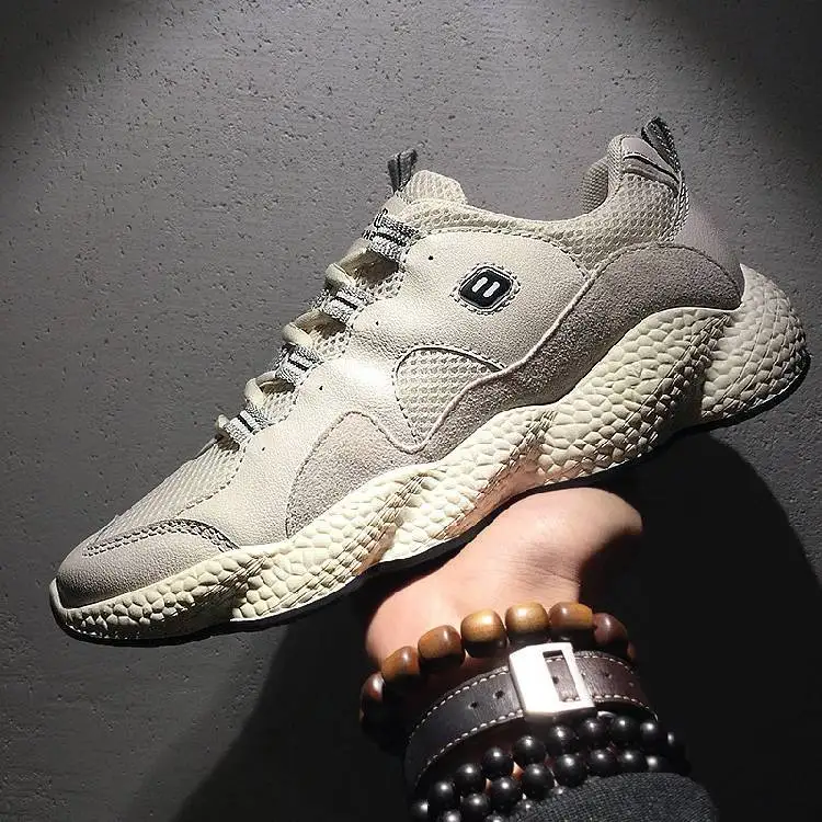 

2019 New Style Spring MEN'S SHOES Men Casual Running Trendy Shoes Men's Korean-style Athletic Shoes INS Dad Shoes Coconut