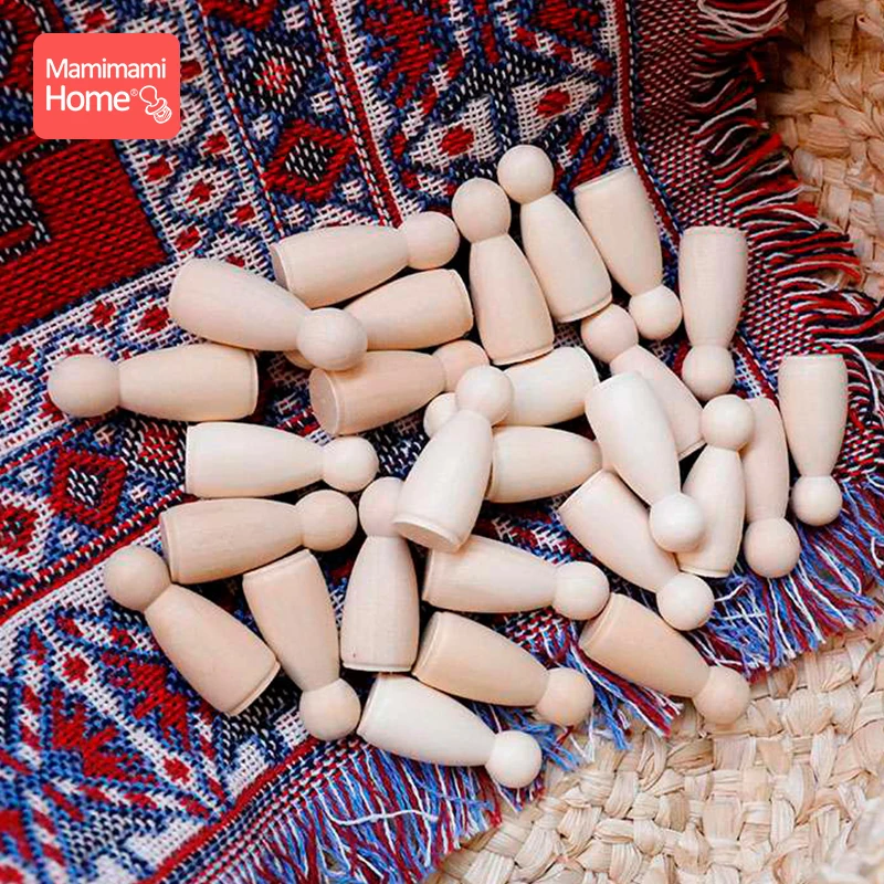 10 шт. 55 мм колышки для кукол мужчин и женщин деревянные Семейные куклы декор