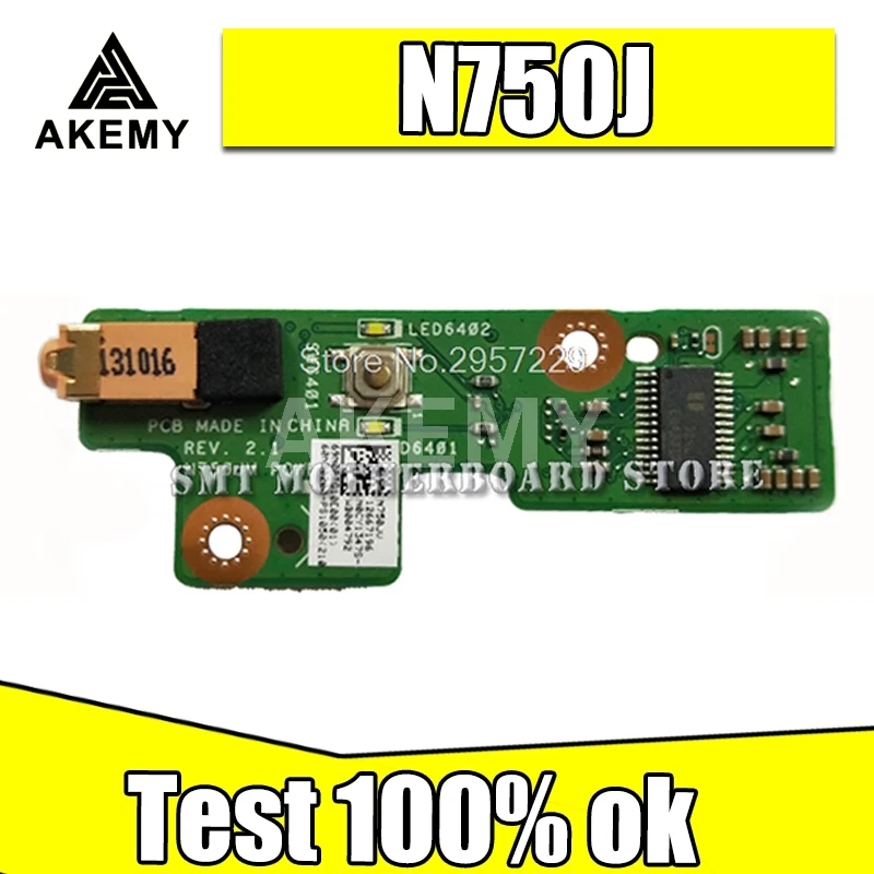 Оригинальный Для For Asus N750J N750JK N750JN N750JV N750JA Кнопка питания переключатель маленькая