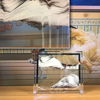 

3D Landscape Moving Sand Painting Dynamic Sand Picture Flowing Sand Painting Hourglass Decor UD88