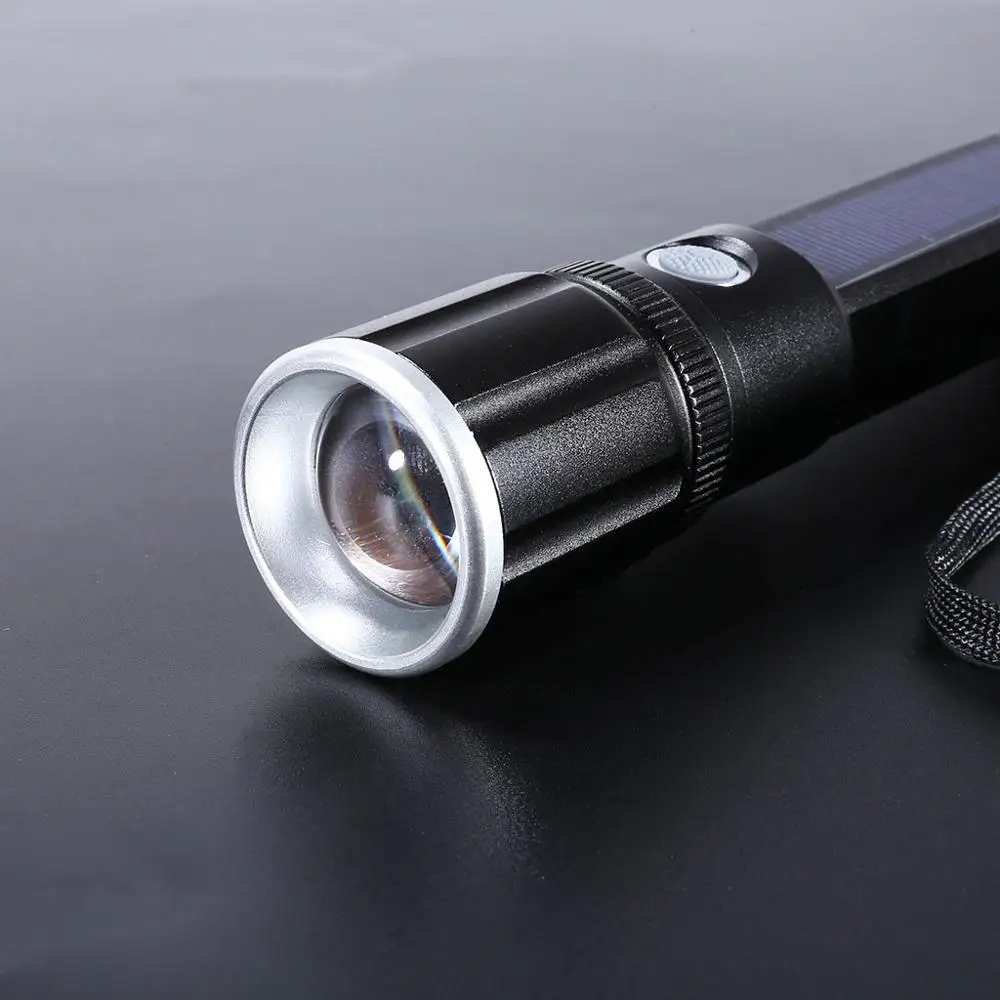 USB перезаряжаемые фонарик для езды Водонепроницаемый светодиодный походный фонарик туристический нож фонарик переносной солнечный светильник Наружное освещение 35A8