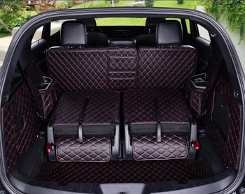 

Good quality! Full set car trunk mats for Ford Explorer 7 seats 2019-2011 durable boot carpets cargo liner mat for Explorer 2018