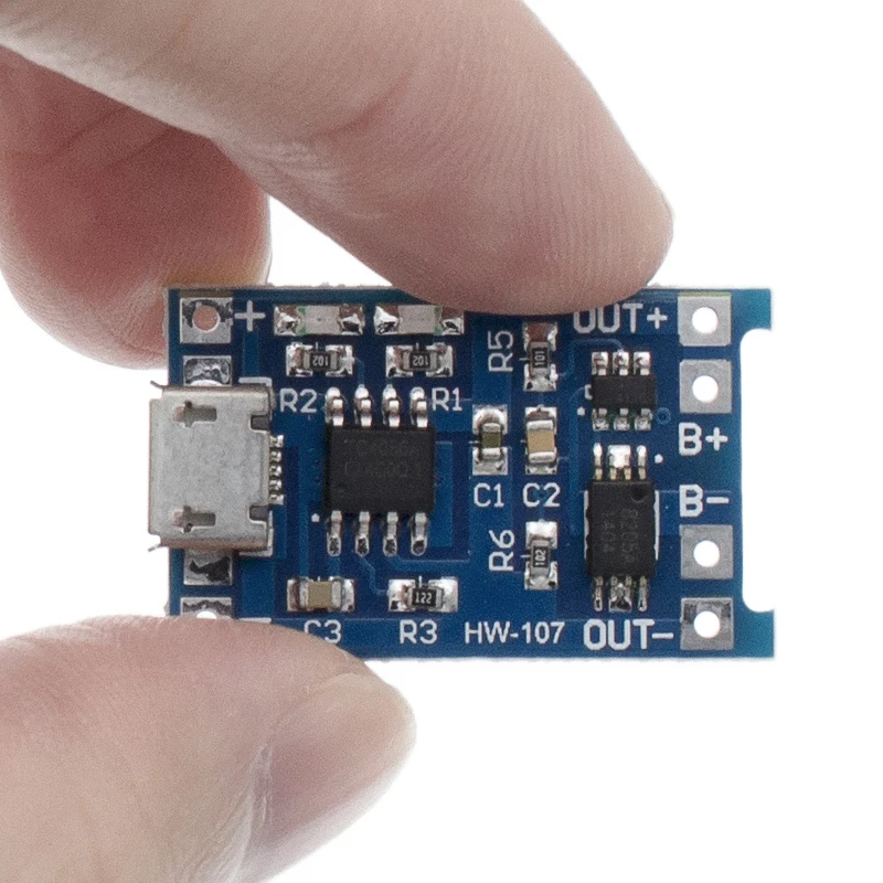 100 шт. TP4056 + Двойная функция защиты 5 в 1 а Micro USB 18650 литиевая батарея зарядная плата