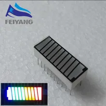 5PCS 10 Segmento 4 Digitale A Colori LED del Livello Della Batteria Indicatore di Alimentazione del Display Grafico A Barre Multi-colore 5V luce Rosso Giallo Verde Blu