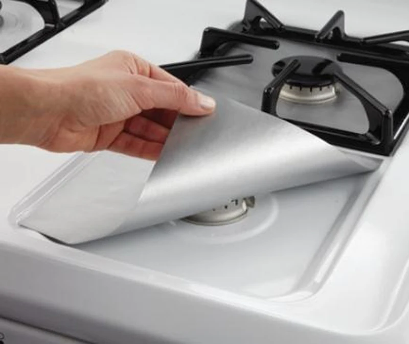 

2/4Pcs Glass Fiber Gas Stove Protectors Stovetop Burner Reusable Stove Covers Non Stick Mat Pad Dishwasher Kitchen Tools