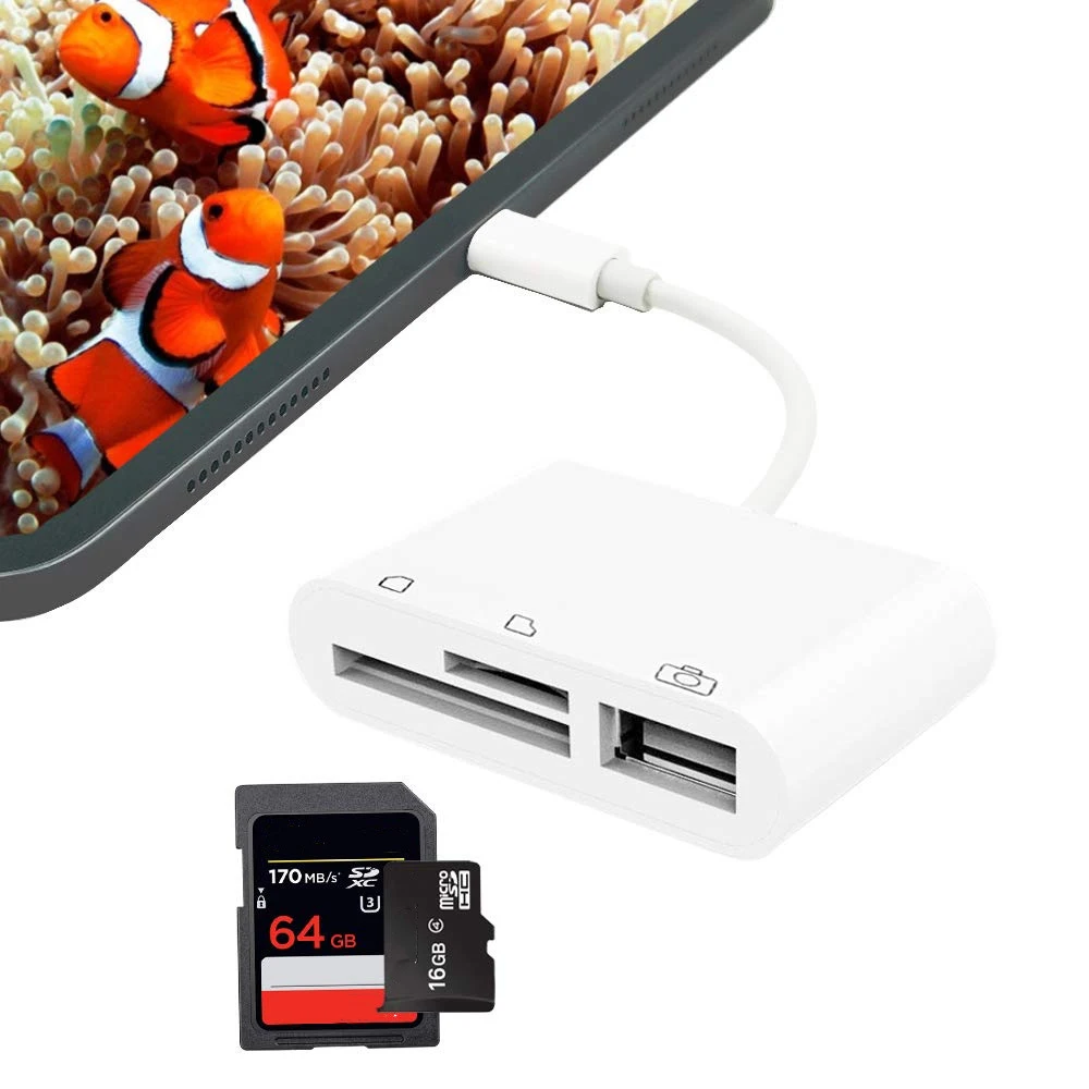 3 в 1 USB кард-ридер адаптер type C кабель SD/Micro SD TF подключение камеры смарт-карта памяти для Macbook Pro type-C порт