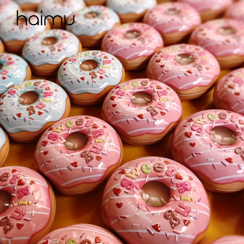 

2pcs Doughnut Sweet and Lovely Sugar Box Baby Birth Shower Gift Candy Box Birthday Party Favor Decoration Boxes for Supplies