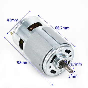 

High Power 775 DC Motor Front Ball Bearing Large Torque M4 12V-24V 3500-9000RPM