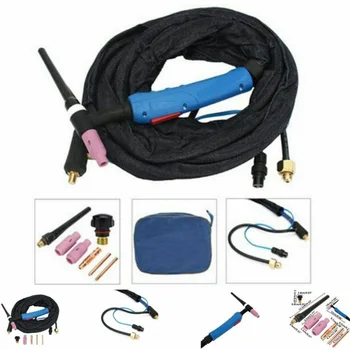 

WP-17V TIG Torch Argon Arc Welding Torch Kit 12 Foot Air Cool Gold Electrode Clip Flexible TIG Welding Machine