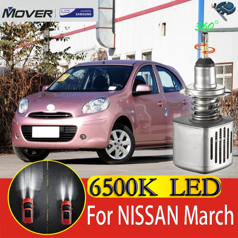 Car Headlight Bulbs LED Provided By SAMSUNG For Nissan March Nissan Micra LED Car 6500K White