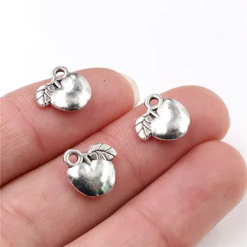 

11x11mm 30pcs Antique Silver Plated Apple Handmade Charms Pendant:DIY for bracelet necklace-P7-04