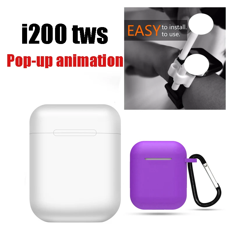 i200 I200 tws i200tws i500 беспроводная гарнитура bests светящиеся наушники gear iconx PK i10 tws i12 i14 i15 i16 i17 i9000 aire - Цвет: i200