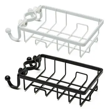 

Kitchen Sink Faucet Rack Sponge Rag Storage Drain Shelf Bathroom Shower Rod Hanging Wrought Iron Soap Dish Shampoo Holder Basket
