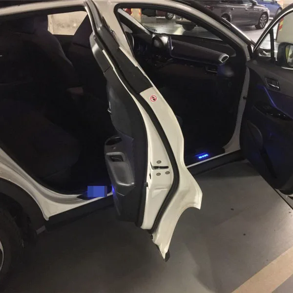 

For Toyota C-HR CHR 2017 2018 2019 car styling Stainless Steel LED Door Sill Scuff Plates Car Door Sill Protector