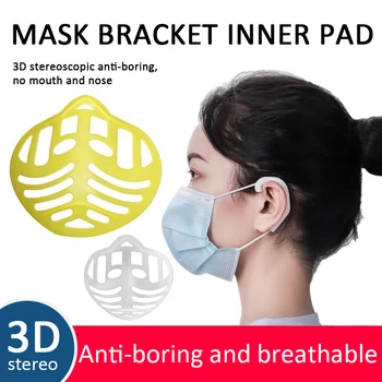 

5pcs 3D Mouth Mask Support Breathing Assist Help Mask Inner Cushion Bracket Food Grade Silicone Mask Holder Breathable Valve