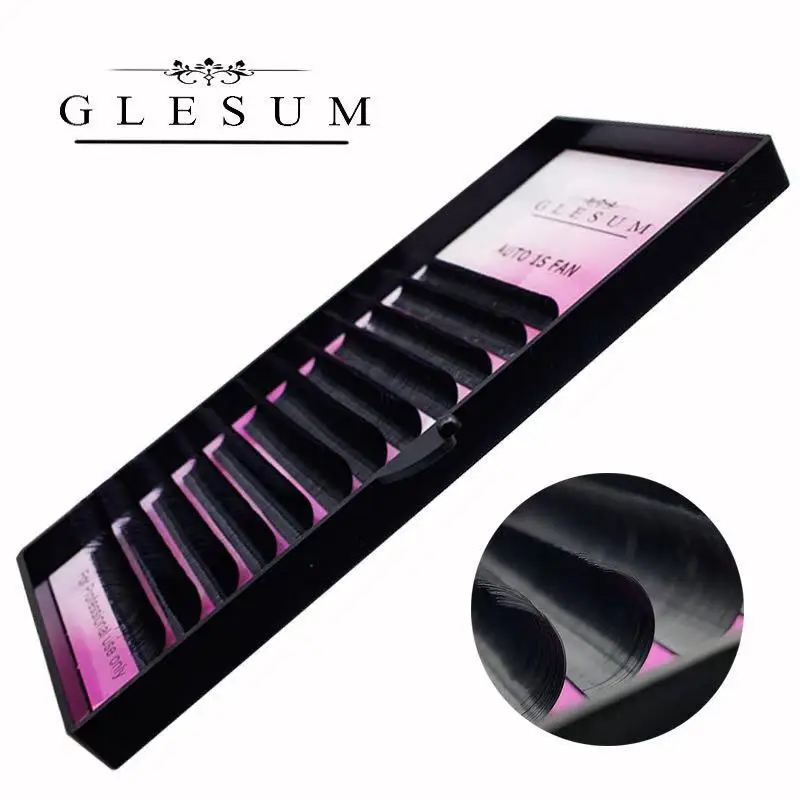 GLESUM 10 Trays Eyelash Extensions Of Blooming Fans Set 0 05 0 07 Mixed Length Of 4