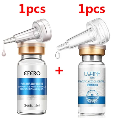 2Bottles Efero Сыворотка для лица с гиалуроновой кислотой, против старения, Усадочные поры кожи, Отбеливающая увлажняющая эссенция, восстанавливающий крем для лица, контроль жирности - Вес нетто: 2Bottles