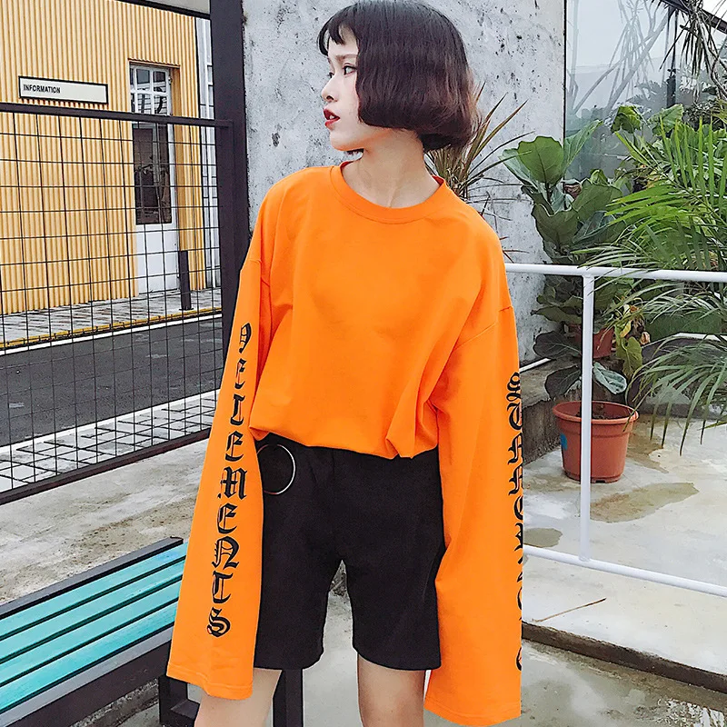 Kpop Черный Розовый jisoo же уличная Harajuku стиль Дикий круглый вырез толстовки женские осенние тонкие пуловеры свитшоты женская одежда - Цвет: yellow