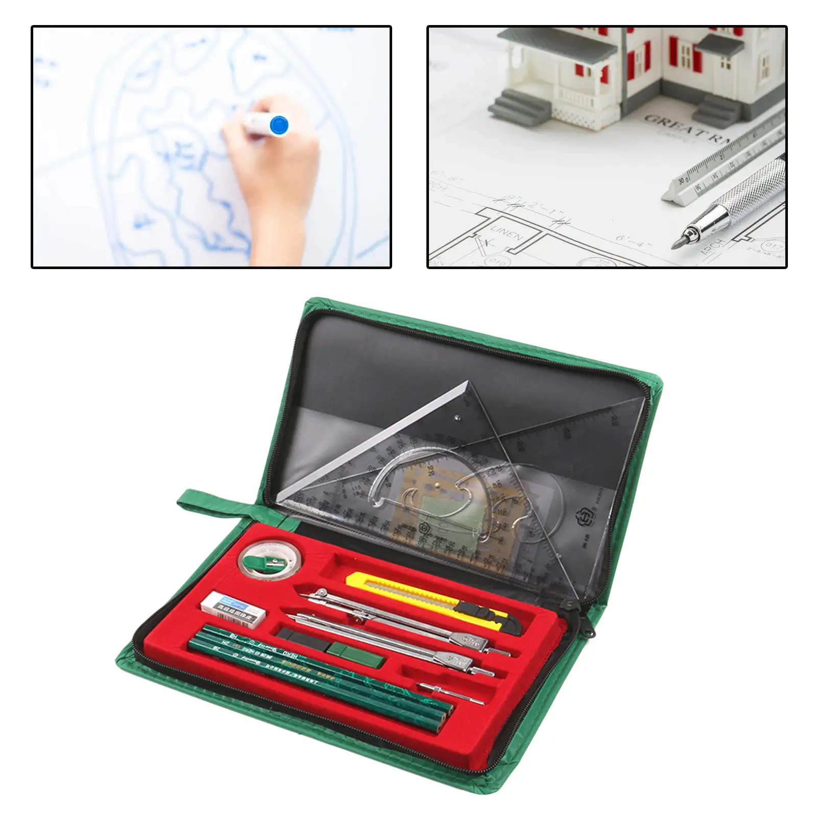 Geometry Kit Instrument Drawing Toolkit Supplies Set for Office Experts
