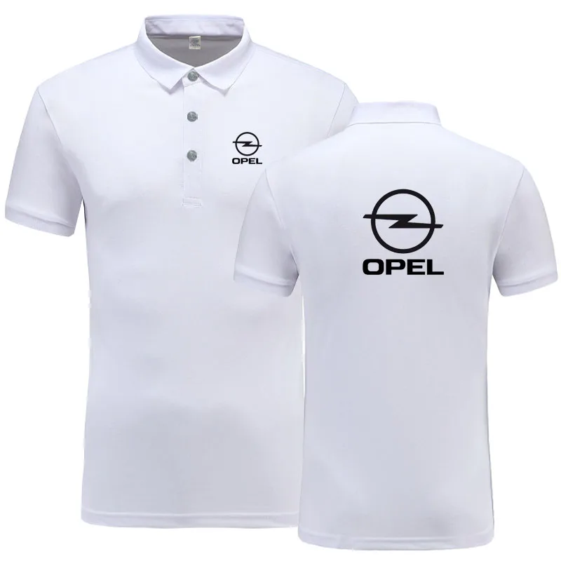 Новое поступление, брендовая одежда для мужчин OPEL, рубашка поло, повседневная мужская рубашка поло, рубашка поло с коротким рукавом - Цвет: Белый