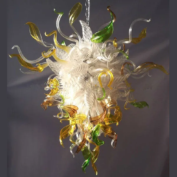 

French Vintage Chandelier Top Design Flower Hand Blown Glass Chandelier