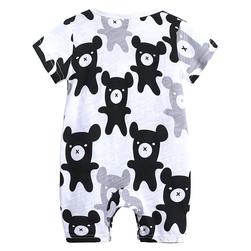 Cartoon Baby Onesies Short Sleeve Romper Cotton Knitted Breathable Jumpsuit Outfits For Kids Boys Girls 0-24 Months best Baby Bodysuits