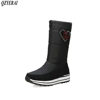 

New Tassels Women Winter Warm Snow Boots Wedges High Heels Knee High Boots Female Long High Boots Platforms Shoes Woman